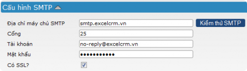 Cấu hình máy chủ gởi email SMTP